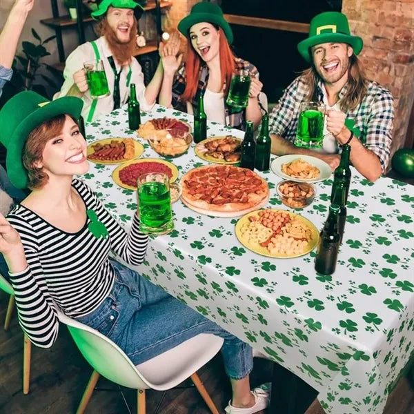 St. Patrick's Day Shamrock Tablecloth