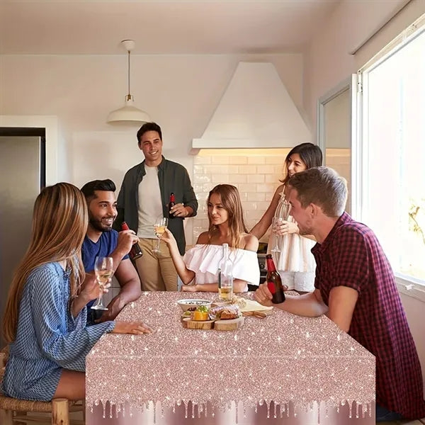 Rose Gold Birthday Party Tablecloths Valentine's Day