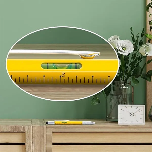 6-in-1 Metal Ballpoint Pen with Ruler & Level