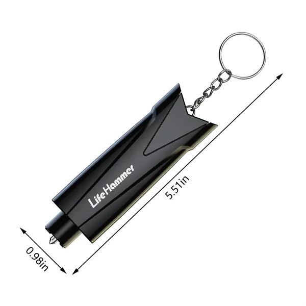 2 in 1 car emergency window breaker seatbelt cutter keychain