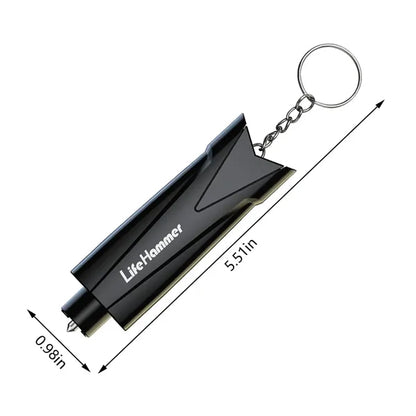 2 in 1 car emergency window breaker seatbelt cutter keychain