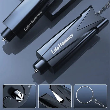 2 in 1 car emergency window breaker seatbelt cutter keychain