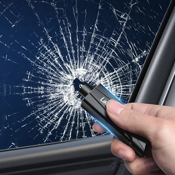 2 in 1 car emergency window breaker seatbelt cutter keychain