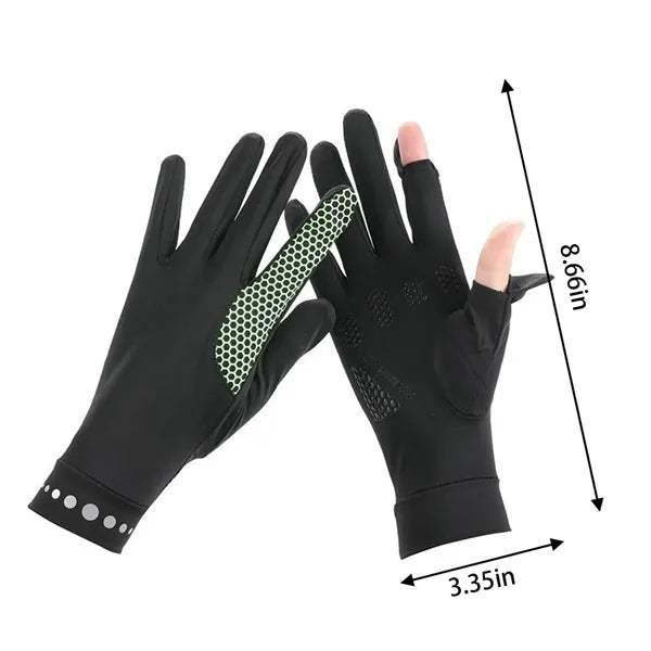 Cycling driving touchscreen mittens UV sun protection gloves