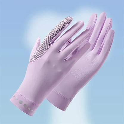 Cycling driving touchscreen mittens UV sun protection gloves