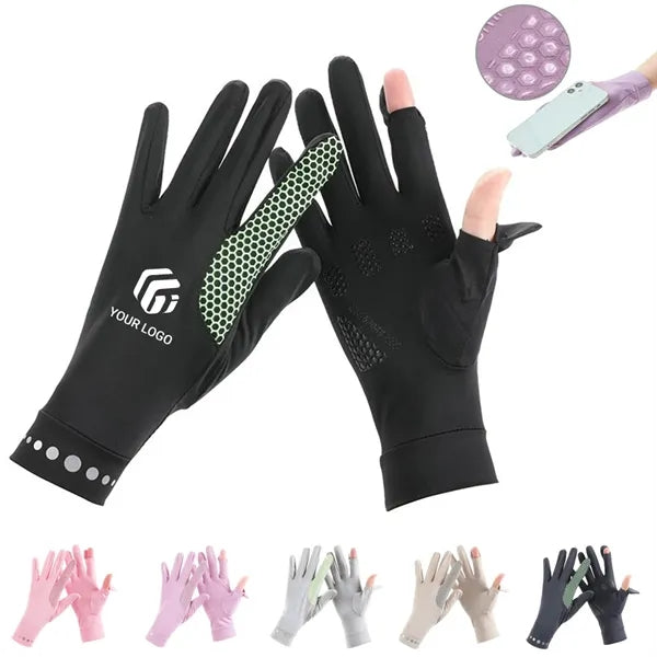 Cycling driving touchscreen mittens UV sun protection gloves