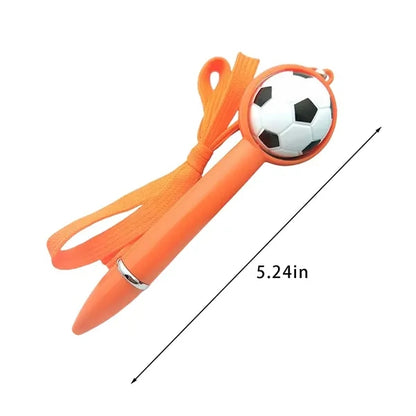 Party favors novelty soccer ballpoint pen with lanyard
