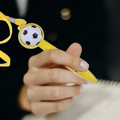 Party favors novelty soccer ballpoint pen with lanyard