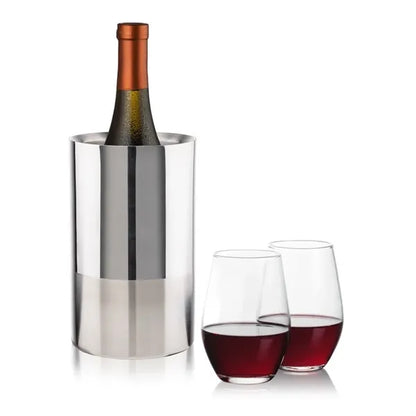 Catania Wine Cooler & Vale Stemless Wine Set