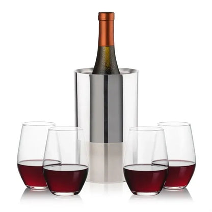Catania Wine Cooler & Vale Stemless Wine Set