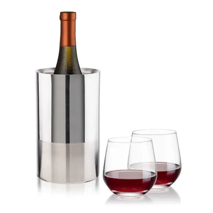 Catania Wine Cooler & Garland Stemless Wine Set