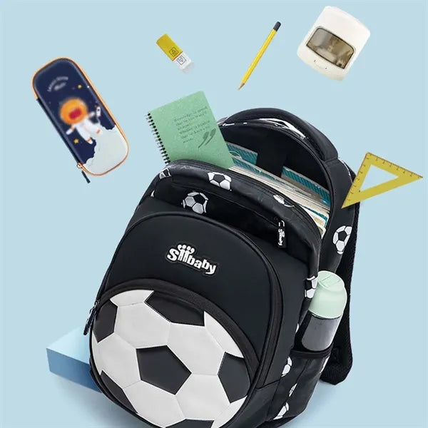 Waterproof lightweight soccer design kids school backpack