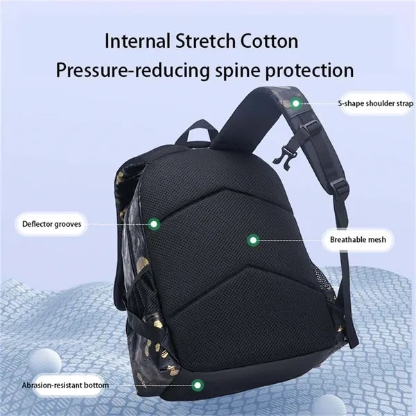 Waterproof lightweight soccer design kids school backpack