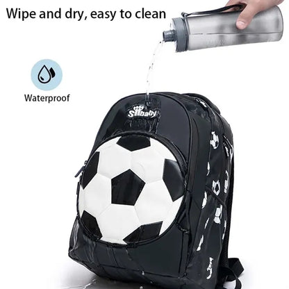 Waterproof lightweight soccer design kids school backpack
