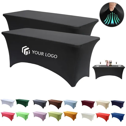 Party wedding folding rectangle 6ft spandex table covers