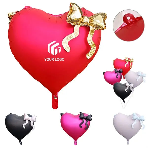 Anniversary wedding party decor 22 inch bow heart balloons