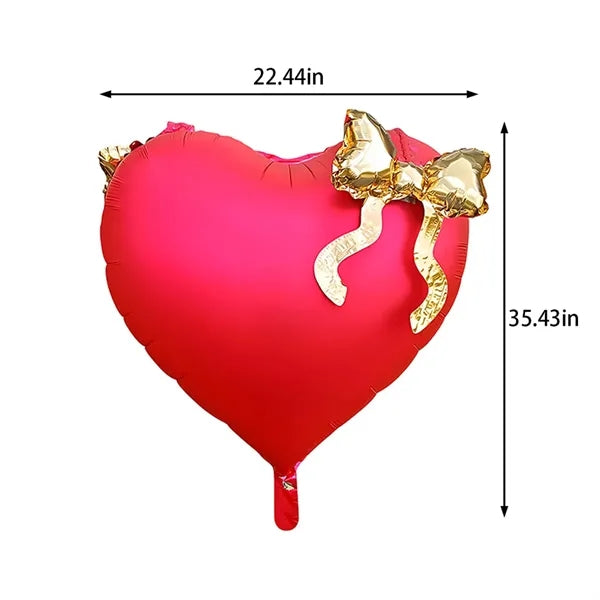 Anniversary wedding party decor 22 inch bow heart balloons