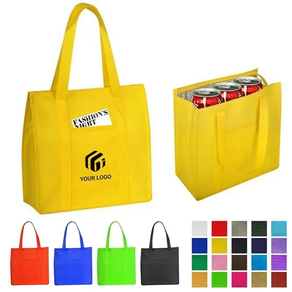 Large capacity heavy duty cooler tote insulated shopping bag