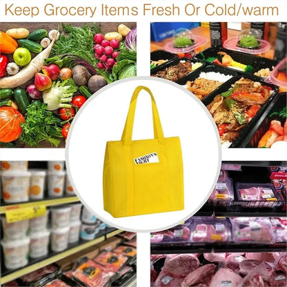 Large capacity heavy duty cooler tote insulated shopping bag