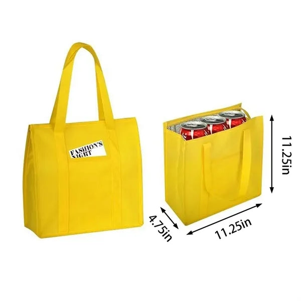 Large capacity heavy duty cooler tote insulated shopping bag