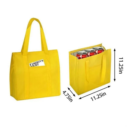 Large capacity heavy duty cooler tote insulated shopping bag