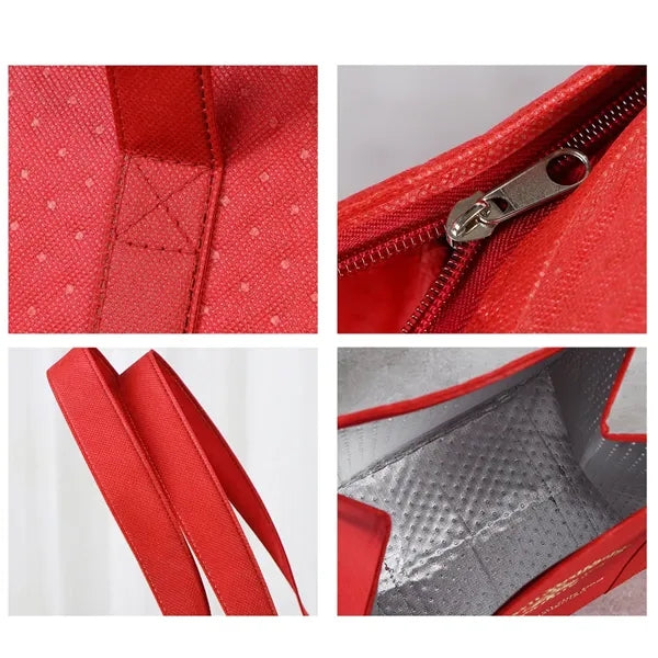 Large capacity heavy duty cooler tote insulated shopping bag