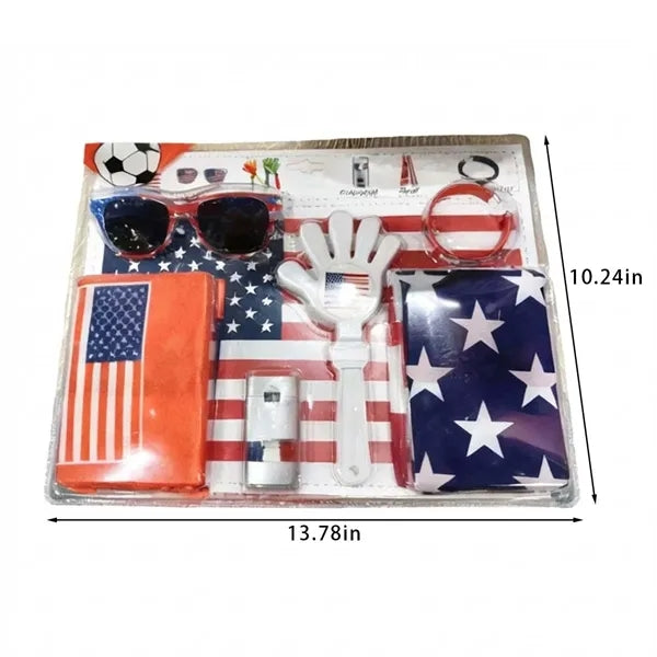 Hand clapper bracelet face paint flag world cup fan kit