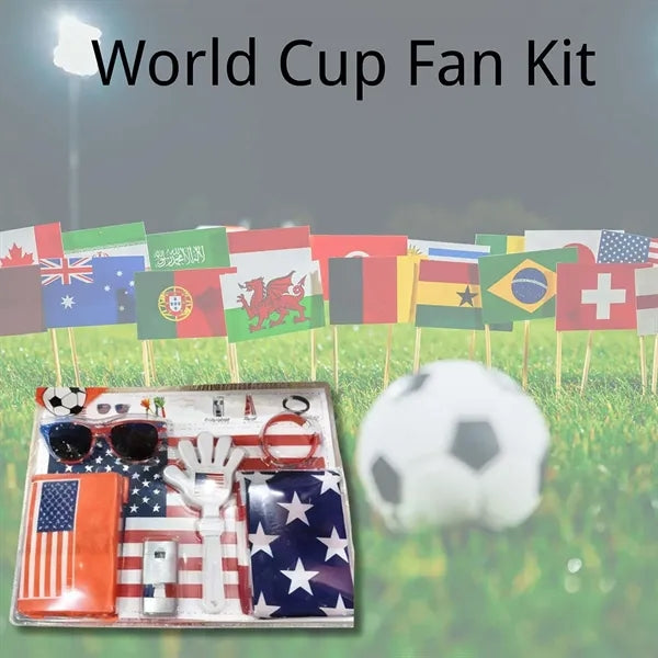Hand clapper bracelet face paint flag world cup fan kit
