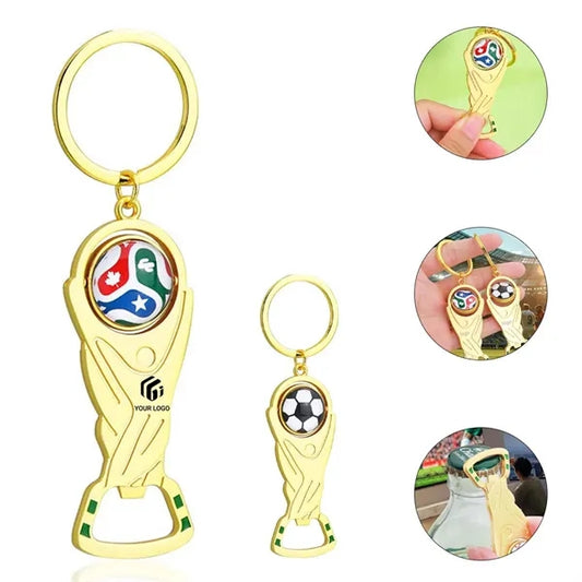 2026 world cup gift portable trophy keychain bottle opener