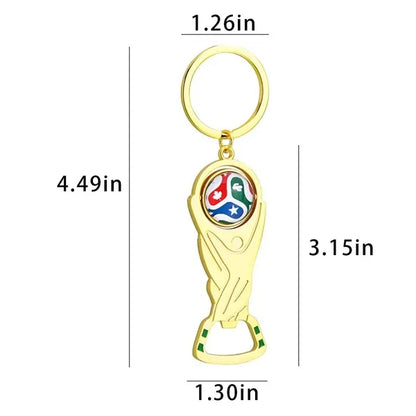 2026 world cup gift portable trophy keychain bottle opener