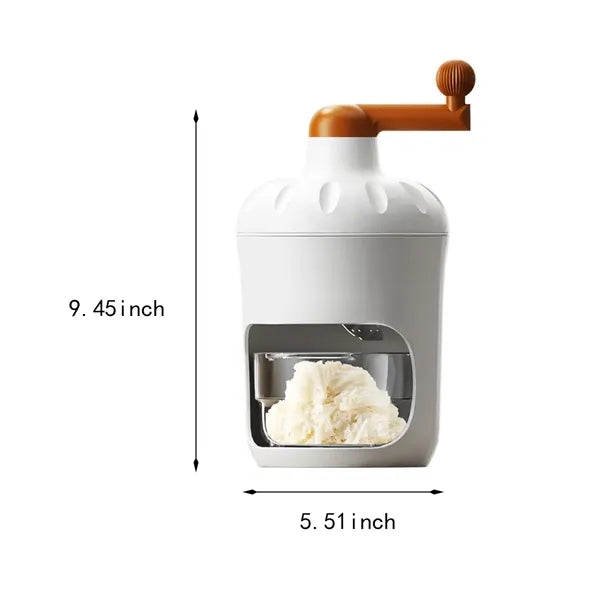 Portable snow cone slushy-maker manual shaved ice shaver