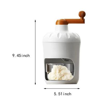 Portable snow cone slushy-maker manual shaved ice shaver