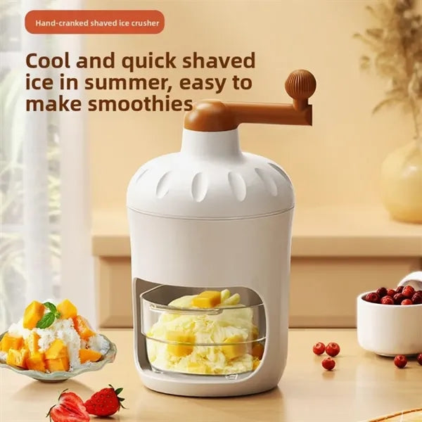 Portable snow cone slushy-maker manual shaved ice shaver