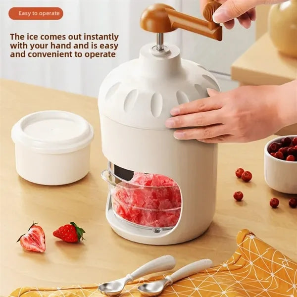 Portable snow cone slushy-maker manual shaved ice shaver