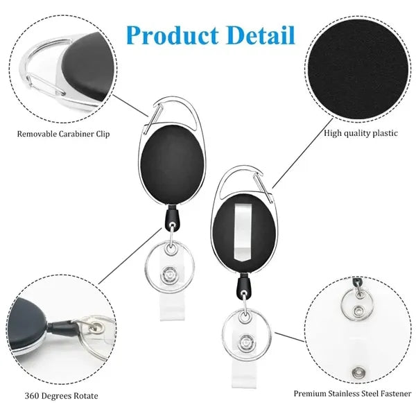 Retractable ID Card Badge Holder
