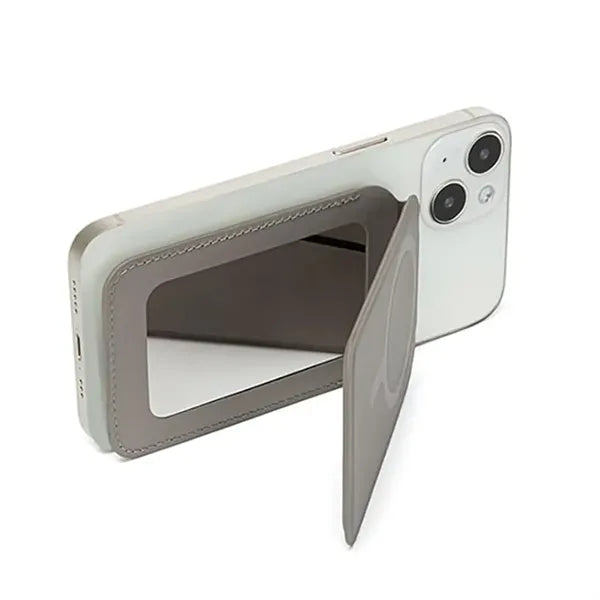RFID blocking cards holder magnetic wallet with mirror