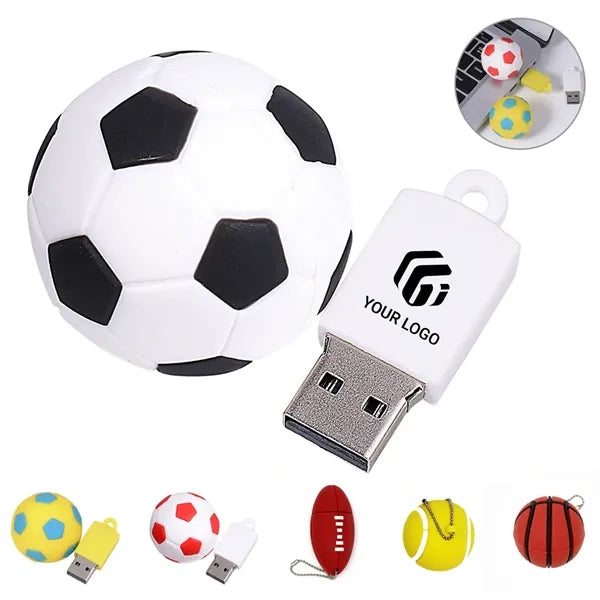 Novelty office gift 16GB soccer USB flash drive pendrive