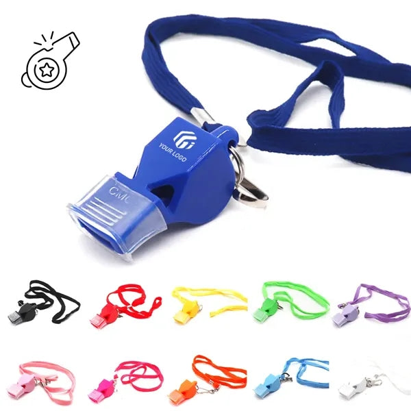 Sports coach emergency extra loud whistle with lanyard