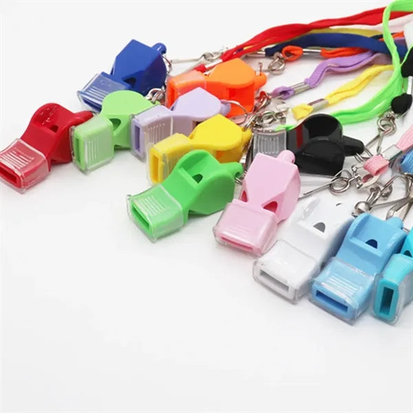 Sports coach emergency extra loud whistle with lanyard