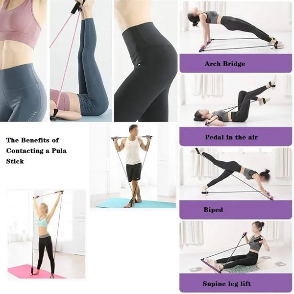 Home gym workout equipment yoga sculpt pilates bar stick kit