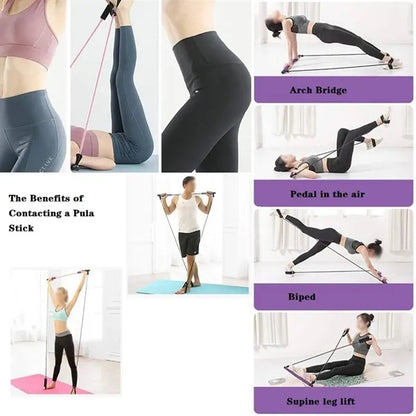 Home gym workout equipment yoga sculpt pilates bar stick kit