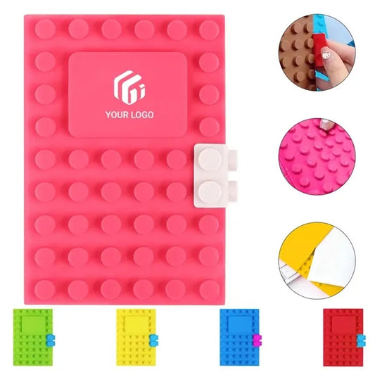 Novelty refillable A6 diary notebook with silicone cover