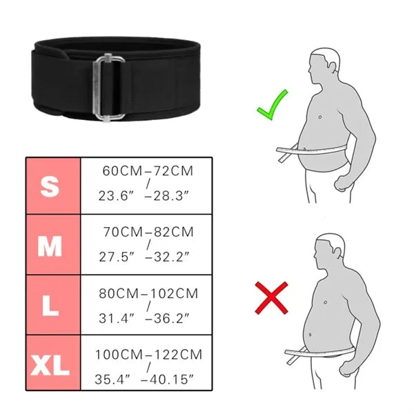 Quick locking unisex premium gym fitness weight lifting belt
