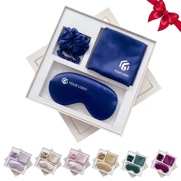 4 in 1 luxury women birthday pillowcase eye mask gift set