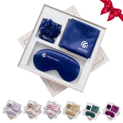 4 in 1 luxury women birthday pillowcase eye mask gift set