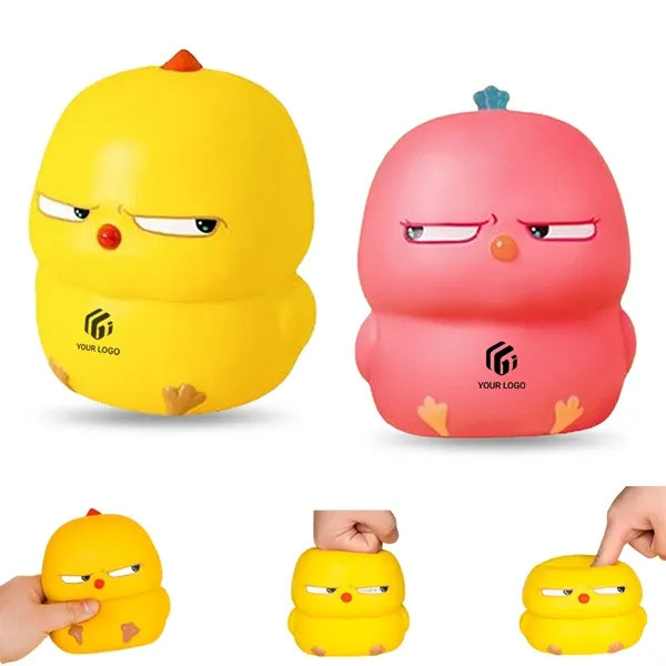 Funny chicken kids party favor stress relieve squishy toy