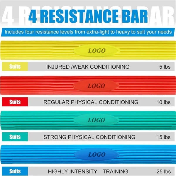 Grip strength trainer non-slip fitness flex resistance bar