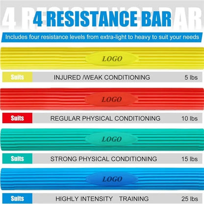 Grip strength trainer non-slip fitness flex resistance bar