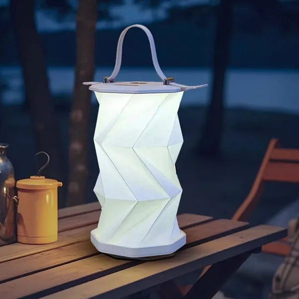 Portable foldable cordless USB rechargeable LED lantern