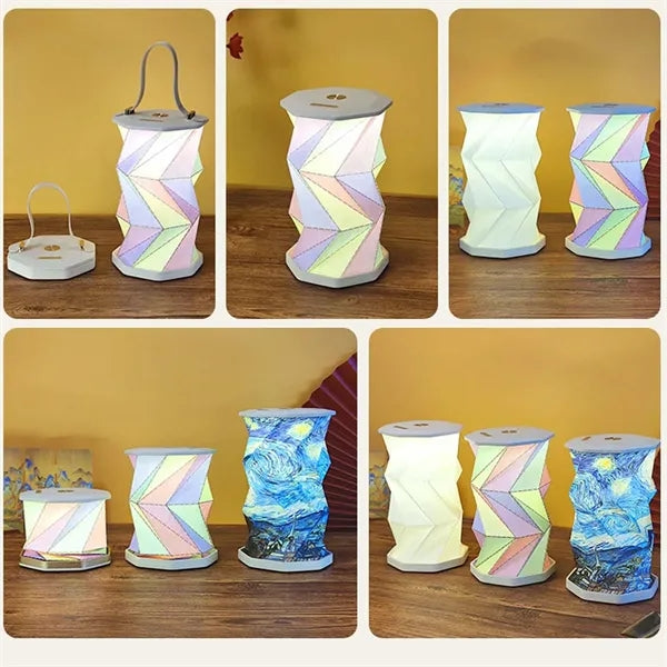 Portable foldable cordless USB rechargeable LED lantern